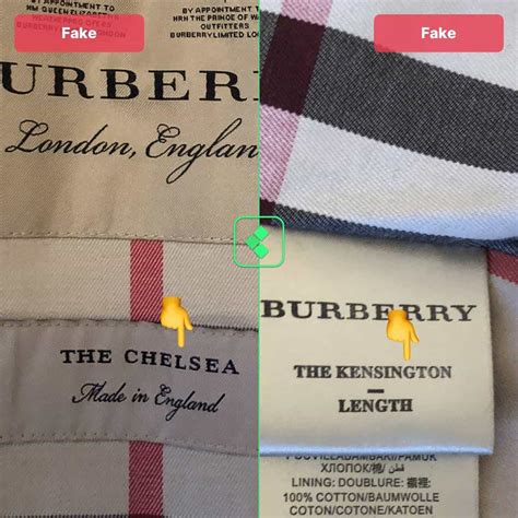 fake burberry london tag|how to spot a burberry.